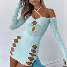 Load image into Gallery viewer, Serenity Mesh Long Sleeve Cut Out Bodycon Mini Dress
