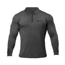 Load image into Gallery viewer, Justo Gym Long Sleeve Slim Polo Shirt
