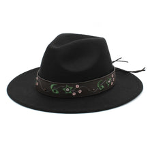 Load image into Gallery viewer, Tatum Floral Wide Brim Panama Hat
