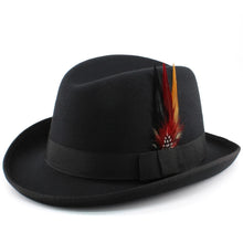 Load image into Gallery viewer, Carter Feather Wool Homburg Hat
