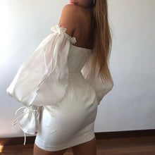 Load image into Gallery viewer, Joanna Off Shoulder Flare Long Sleeve Mini Dress
