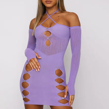 Load image into Gallery viewer, Serenity Mesh Long Sleeve Cut Out Bodycon Mini Dress
