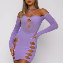 Load image into Gallery viewer, Serenity Mesh Long Sleeve Cut Out Bodycon Mini Dress
