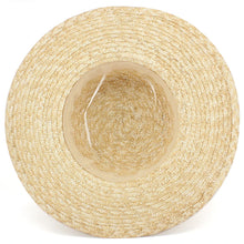 Load image into Gallery viewer, Danielle Wide Brim Straw Boater Hat
