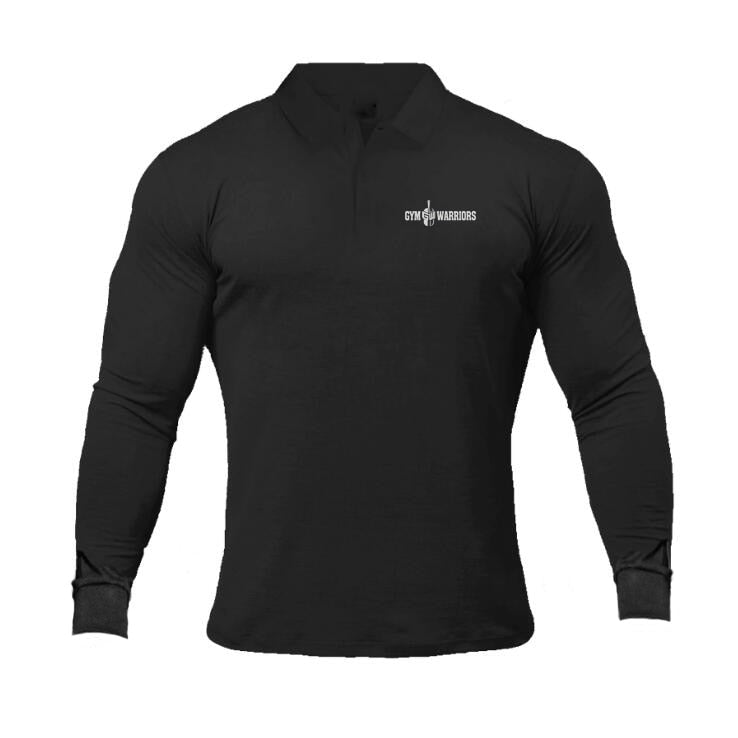 Gym Warriors Long Sleeve Slim Polo Shirt