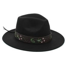 Load image into Gallery viewer, Tatum Floral Wide Brim Panama Hat
