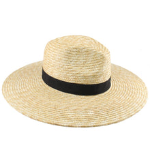 Load image into Gallery viewer, Charlotte Ava Straw Wide Brim Panama Hat

