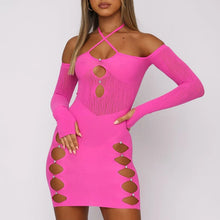 Load image into Gallery viewer, Serenity Mesh Long Sleeve Cut Out Bodycon Mini Dress
