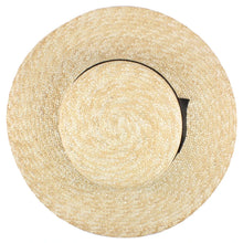 Load image into Gallery viewer, Danielle Wide Brim Straw Boater Hat
