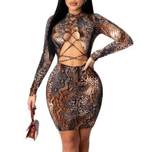 Load image into Gallery viewer, Elise Wild Cut Out Long Sleeve Bodycon Mini Dress
