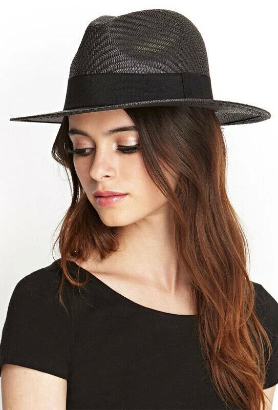 Leah Paisley Straw Wide Brim Panama Hat – Royal Exiit