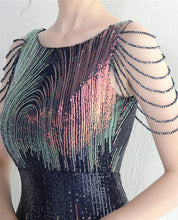 Load image into Gallery viewer, Keylani Sequin Beaded Mermaid Maxi Dress
