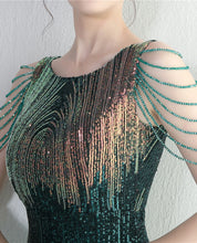 Load image into Gallery viewer, Keylani Sequin Beaded Mermaid Maxi Dress
