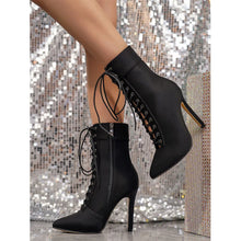 Load image into Gallery viewer, Oliver Lace-Up Pointed Toe High Heel Ankle Boots
