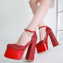 Load image into Gallery viewer, Amora Glitter Platform High Heels
