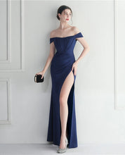 Load image into Gallery viewer, Hollie Satin Mermaid Slit Maxi Dress
