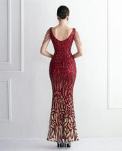 Load image into Gallery viewer, Ali Emma Sequin Beaded Mermaid Maxi Dress
