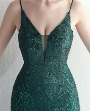 Load image into Gallery viewer, Soraya Sequin Beaded Mermaid Maxi Dress
