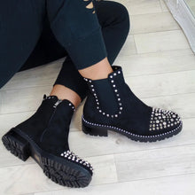 Load image into Gallery viewer, Rockie Studded Chunky Ankle Boots
