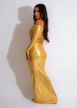 Load image into Gallery viewer, Brooke Metallic Halter Long Sleeve Bodycon Maxi Dress
