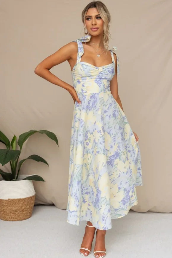 Amy Crystal Floral Maxi Dress