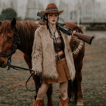 Load image into Gallery viewer, Lorelei Feather Wool Western Hat
