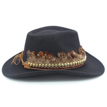 Load image into Gallery viewer, Lorelei Feather Wool Western Hat
