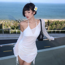 Load image into Gallery viewer, Dameka Drawstring Long Sleeve Bodycon Mini Dress
