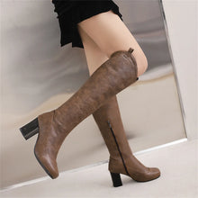 Load image into Gallery viewer, Ariella Knee-High High Heel Western Boots
