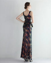 Load image into Gallery viewer, Reagan Mary Sequin Slit Maxi Dress
