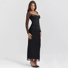 Load image into Gallery viewer, Teagan Lace Long Sleeve Slit Maxi Dress
