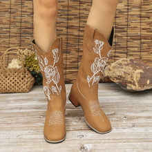 Load image into Gallery viewer, Luisa Floral Mid-Calf Leather Boots
