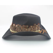 Load image into Gallery viewer, Lottie Feather Wool Western Hat
