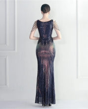 Load image into Gallery viewer, Keylani Sequin Beaded Mermaid Maxi Dress
