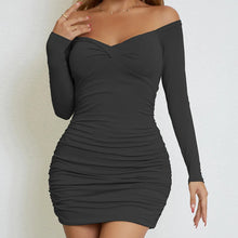 Load image into Gallery viewer, Vivienne Ruched Off Shoulder Bodycon Mini Dress
