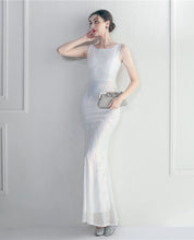 Load image into Gallery viewer, Keylani Sequin Beaded Mermaid Maxi Dress
