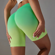 Load image into Gallery viewer, Lilly Gradient Seamless Scrunch High Waist Biker Shorts
