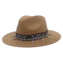 Load image into Gallery viewer, Camila Sofia Straw Wide Brim Panama Hat
