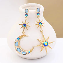 Load image into Gallery viewer, Delayna Night Star Moon Earrings
