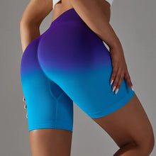 Load image into Gallery viewer, Lilly Gradient Seamless Scrunch High Waist Biker Shorts
