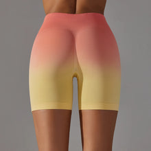 Load image into Gallery viewer, Lilly Gradient Seamless Scrunch High Waist Biker Shorts
