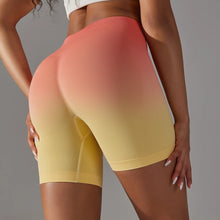 Load image into Gallery viewer, Lilly Gradient Seamless Scrunch High Waist Biker Shorts
