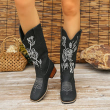 Load image into Gallery viewer, Luisa Floral Mid-Calf Leather Boots
