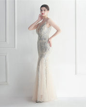 Load image into Gallery viewer, Soraya Sequin Beaded Mermaid Maxi Dress
