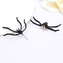 Load image into Gallery viewer, Halloween Black Spider Stud Earrings
