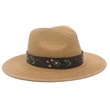 Load image into Gallery viewer, Mia Evelyn Straw Wide Brim Panama Hat
