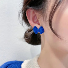 Load image into Gallery viewer, Courtney Velvet Bow Earrings
