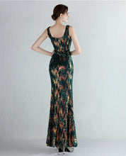 Load image into Gallery viewer, Reagan Mary Sequin Slit Maxi Dress
