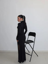 Load image into Gallery viewer, Delsie Long Sleeve Slit Maxi Dress
