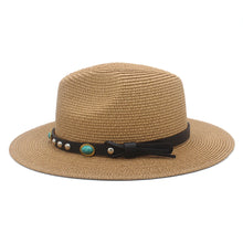 Load image into Gallery viewer, Ava Elizabeth Straw Wide Brim Panama Hat
